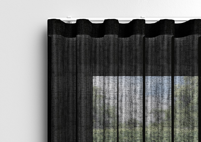 Brescia Voile, Raven Black - Made to Measure Curtains - Image 14